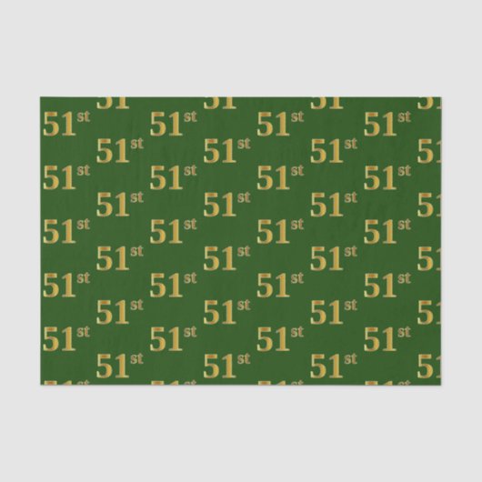 Green, Imitate Gold 51. (51.) Event Seidenpapier (Vorderseite)