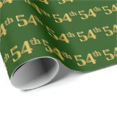 Green, Imitate Gold 54. (Vierundfünfzigste) Verans Geschenkpapier (Rolleneckpunkt)