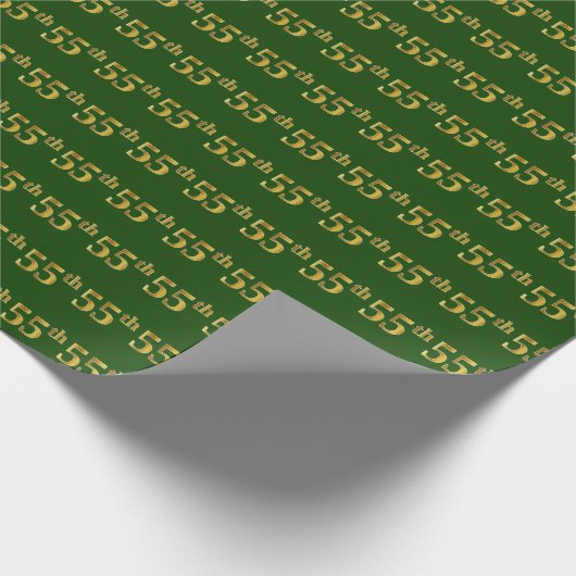 Green, Imitate Gold 55. (55.) Veranstaltung Geschenkpapier (Ecke)