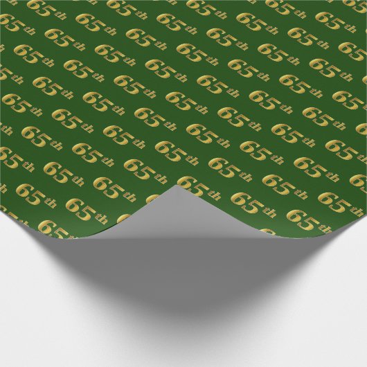 Green, Imitate Gold 65. (65.) Veranstaltung Geschenkpapier (Ecke)