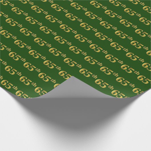 Green, Imitate Gold 65. (65.) Veranstaltung Geschenkpapier (Ecke)