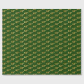 Green, Imitate Gold 68. (Achtundsechzigste) Verans Geschenkpapier (Flach)