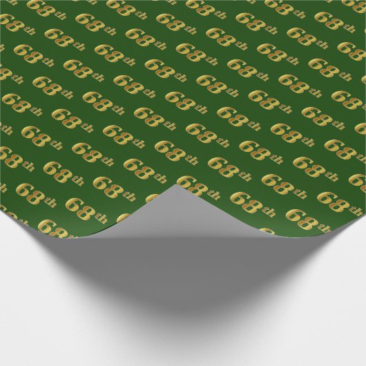 Green, Imitate Gold 68. (Achtundsechzigste) Verans Geschenkpapier (Ecke)