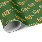 Green, Imitate Gold 68. (Achtundsechzigste) Verans Geschenkpapier (Rolleneckpunkt)