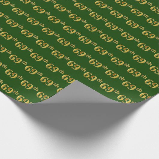 Green, Imitate Gold 69. (neunundsechzigste) Verans Geschenkpapier (Ecke)