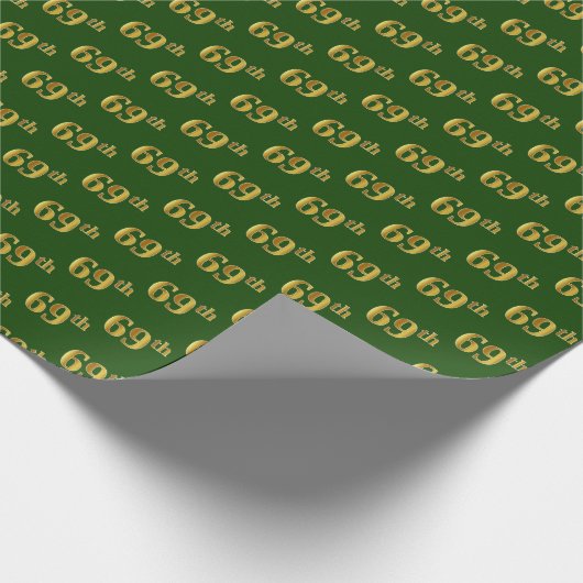 Green, Imitate Gold 69. (neunundsechzigste) Verans Geschenkpapier (Ecke)