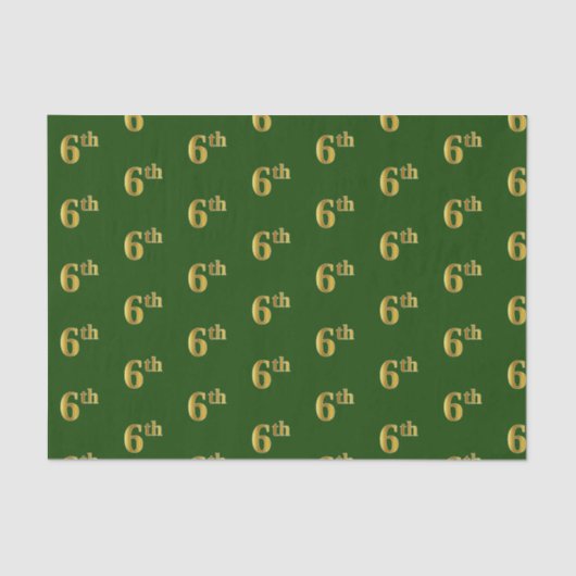 Green, Imitate Gold 6. (6.) Event Tissue Paper Seidenpapier (Vorderseite)