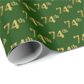 Green, Imitate Gold 74. (Vierundsiebzig) Veranstal Geschenkpapier (Rolleneckpunkt)