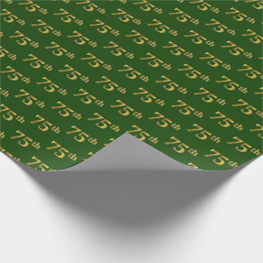 Green, Imitate Gold 75. (75.-5.) Veranstaltung Geschenkpapier (Ecke)