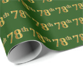 Green, Imitate Gold 78. (Achtundsiebzig) Veranstal Geschenkpapier (Rolleneckpunkt)