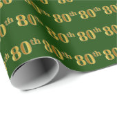 Green, Imitate Gold 80. (Achtzigste) Veranstaltung Geschenkpapier (Rolleneckpunkt)