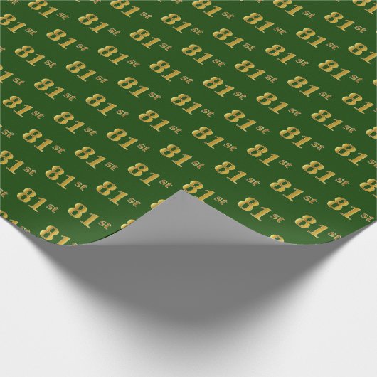Green, Imitate Gold 81. (81. Geschenkpapier (Ecke)