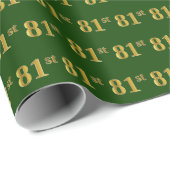 Green, Imitate Gold 81. (81. Geschenkpapier (Rolleneckpunkt)