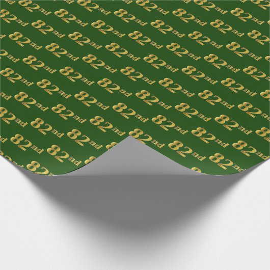 Green, Imitate Gold 82. (82. Geschenkpapier (Ecke)