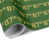Green, Imitate Gold 87. (siebenundachtzig) Veranst Geschenkpapier (Rolleneckpunkt)