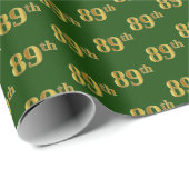 Green, Imitate Gold 89. (neunundachtzig) Veranstal Geschenkpapier (Rolleneckpunkt)