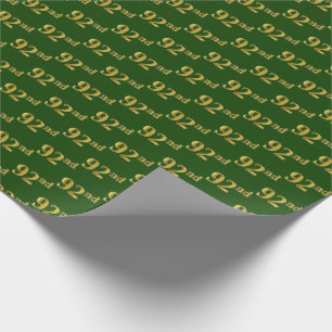 Green, Imitate Gold 92. (Neunzigste) Veranstaltung Geschenkpapier