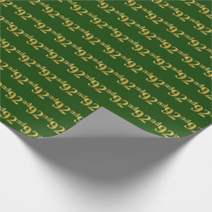 Green, Imitate Gold 92. (Neunzigste) Veranstaltung Geschenkpapier