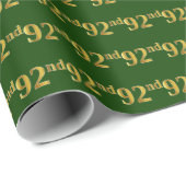 Green, Imitate Gold 92. (Neunzigste) Veranstaltung Geschenkpapier (Rolleneckpunkt)