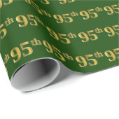 Green, Imitate Gold 95. (fünfundneunzigste) Verans Geschenkpapier (Rolleneckpunkt)