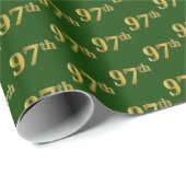 Green, Imitate Gold 97. (siebenundneunzig) Veranst Geschenkpapier (Rolleneckpunkt)