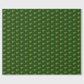 Green, Imitate Gold 9. (9.) Event Wrapping Paper Geschenkpapier (Flach)