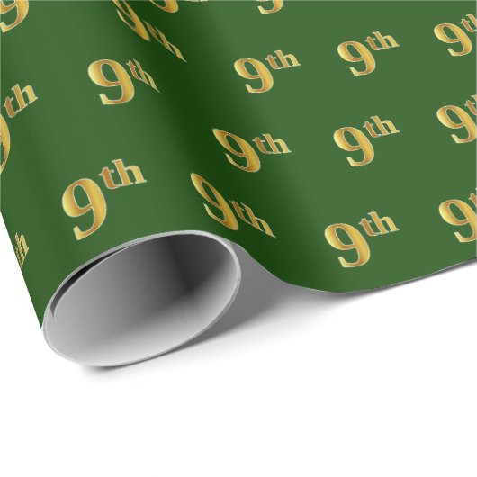 Green, Imitate Gold 9. (Neunte) Veranstaltung Geschenkpapier (Rolleneckpunkt)