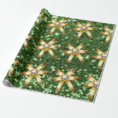 Green Imitats Glitzer Gold Diamond Bogen Geschenkpapier (Ungerollt)