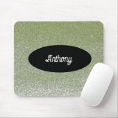 Green Imitats Glitzer Individuelle Name Mousepad (Mit Mouse)