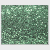 Green Imitats Glitzer Sparkle Bling Shiny Elegante Geschenkpapier (Flach)