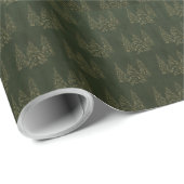 Green & Imitats Gold Fee Lights Geschenkpapier (Rolleneckpunkt)