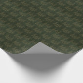 Green & Imitats Gold Fee Lights Geschenkpapier (Ecke)