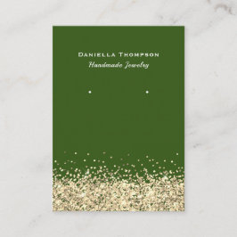 Green Imitats Gold Glitzer Schmuck Earring Display Visitenkarte