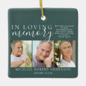 Green in Love Memory Foto Memorial Tribute Keramikornament (Vorderseite)
