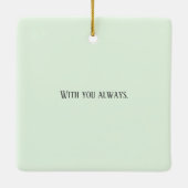 Green in Love Memory Funeral Memorial Keramikornament (Rückseite)