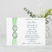 Green Infinity Bridal Dusche Einladung (Stehend Vorderseite)