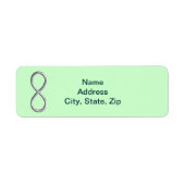 Green Infinity Wedding Address Labels (Vorne)