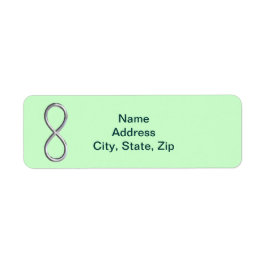 Green Infinity Wedding Address Labels