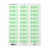Green Infinity Wedding Address Labels (Vorne)