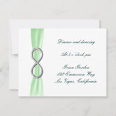 Green Infinity Wedding Card Einladung (Vorderseite)