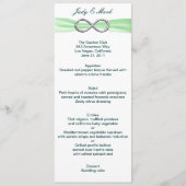 Green Infinity Wedding Menu Card Menükarte (Vorderseite)