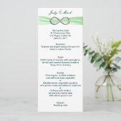 Green Infinity Wedding Menu Card Menükarte (Stehend Vorderseite)