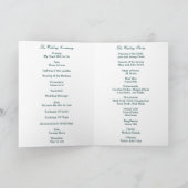 Green Infinity Wedding Program Card Programm (Innenseite)