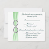 Green Infinity Wedding Response Card RSVP Karte (Vorderseite)