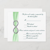 Green Infinity Wedding Response Card RSVP Karte (Vorne/Hinten)