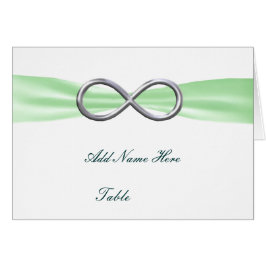 Green Infinity Wedding Table Platzkarte