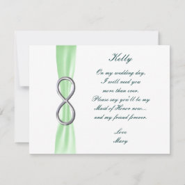 Green Infinity Wedding Trauzeugin Card Einladung
