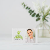 Green Investing Logo | Financial Advisor Visitenkarte (Stehend Vorderseite)