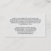 Green Investing Logo | Financial Advisor Visitenkarte (Rückseite)