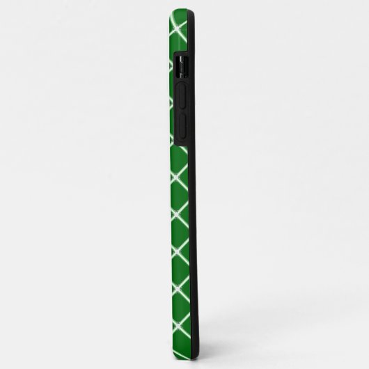 Green iPhone Case Square Muster Monogram (Hinten/Links)